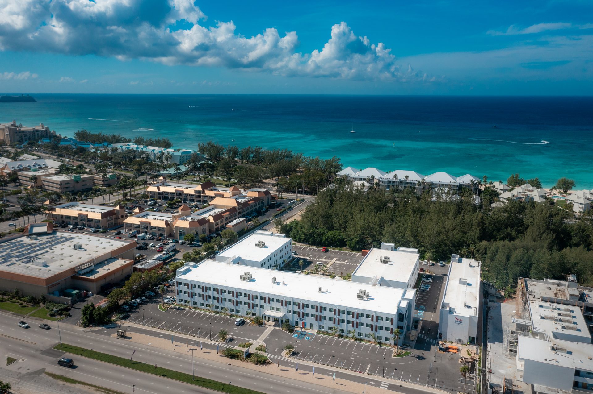 Aerial view of Governors Village on the Seven Mile Beach Corridor, Grand Cayman